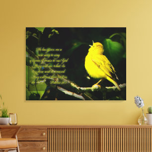 Zongvogel Inspirerend Canvas Afdruk