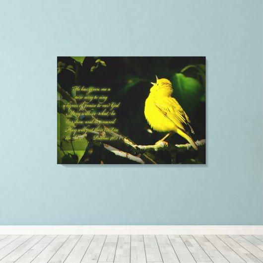 Zongvogel Inspirerend Canvas Afdruk (Insitu (Houten vloer))