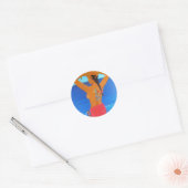 Zongvogel Ronde Sticker (Envelop)