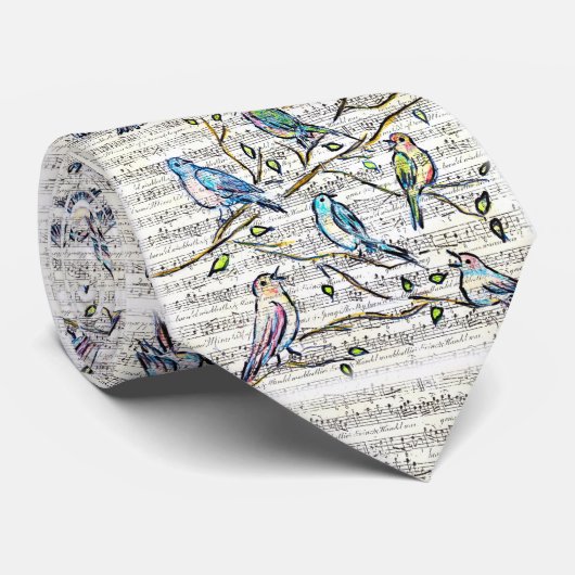 Zongvogel Stropdas (Opgerold)