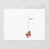 Zongvogels op de Waterverf van Grand Piano Briefkaart (Achterkant)