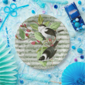  zongvogels op vel papieren bordje (Feest)