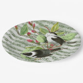  zongvogels op vel papieren bordje (Gekanteld)