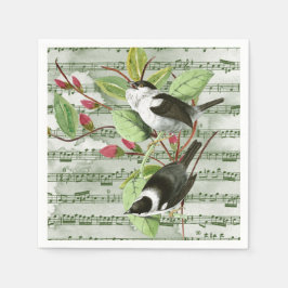  zongvogels op vel servet