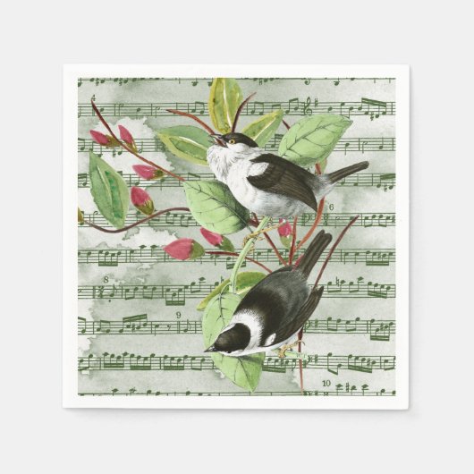 zongvogels op vel servet (Voorkant)