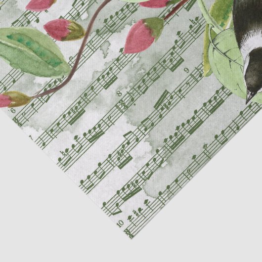  zongvogels op vel tissuepapier (Detail)