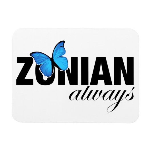 Zonian Altijd met vlinder Magneet (Horizontaal)