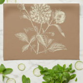  zoninnia-illustratie met tint, bruin theedoek (Gevouwen)