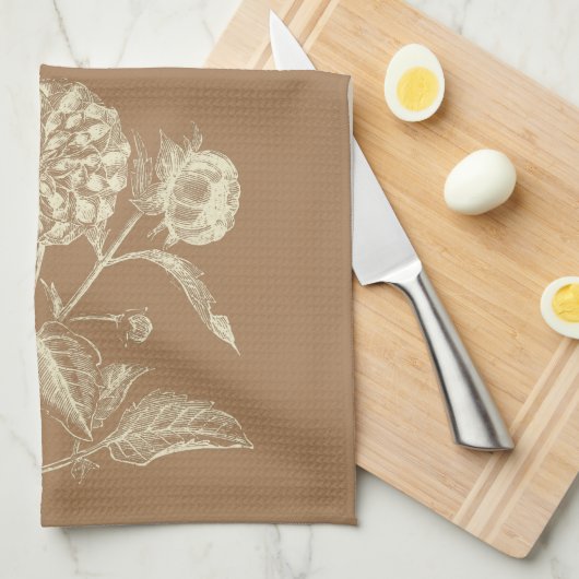  zoninnia-illustratie met tint, bruin theedoek (Quarter Fold)