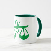 Zonk-teken van de Weegaasstrologie van de Libra, d Mok (Voorkant rechts)