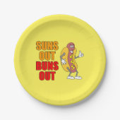 Zonk uit Buns uit Funny Hot Dog Papieren Bordje (Voorkant)