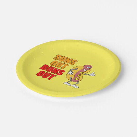 Zonk uit Buns uit Funny Hot Dog Papieren Bordje (Gekanteld)