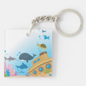 Zonken schepen en vis sleutelhanger (Achterkant)