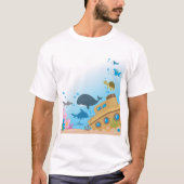 Zonken schepen en vis t-shirt (Voorkant)