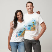 Zonken schepen en vis t-shirt (Unisex)