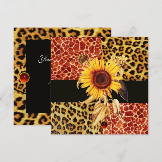 ZONKER, LEOPARD EN GIRAFFE FUR, ROOD KAART (Voorkant / Achterkant)