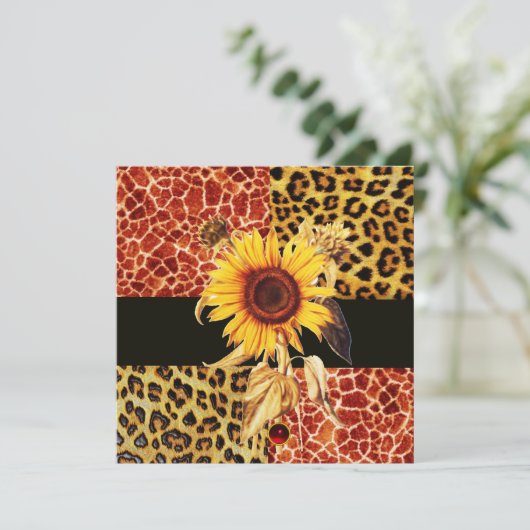 ZONKER, LEOPARD EN GIRAFFE FUR, ROOD KAART (Staand voorkant)