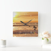 ZONKHOEK VAN DE VERKOPERS VIERKANTE KLOK (Huis)