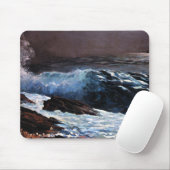 Zonlicht aan de kust, mooi kunstschilderij muismat (Met muis)