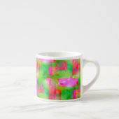Zonlicht abstract geschilderd geel, roze espresso kop (Rechts)