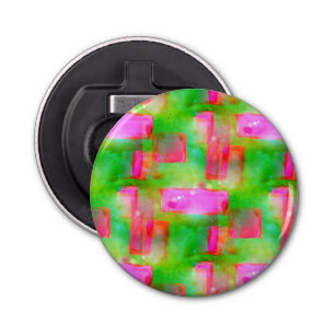 Zonlicht abstract geverfd geel, roze button flesopener