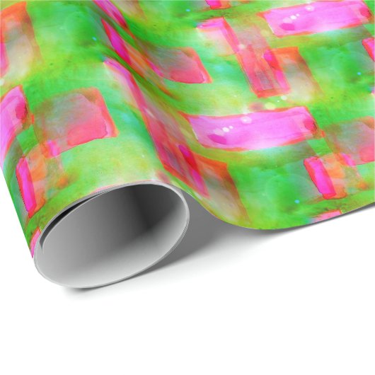 Zonlicht abstract geverfd geel, roze cadeaupapier (Rol Hoek)