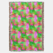 Zonlicht abstract geverfd geel, roze deken (Voorkant Verticaal)