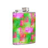 Zonlicht abstract geverfd geel, roze heupfles (Rechts)