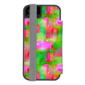 Zonlicht abstract geverfd geel, roze incipio iPhone portemonnee hoesje (Agenda Achterkant)