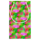 Zonlicht abstract geverfd geel, roze klein cadeauzakje (Achterkant)