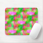 Zonlicht abstract geverfd geel, roze muismat (Met muis)