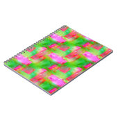 Zonlicht abstract geverfd geel, roze notitieboek (Linkerzijde)