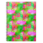 Zonlicht abstract geverfd geel, roze notitieboek (Voorkant)