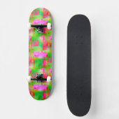 Zonlicht abstract geverfd geel, roze persoonlijk skateboard (Voorkant)