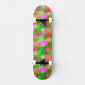 Zonlicht abstract geverfd geel, roze persoonlijk skateboard (Voorkant)