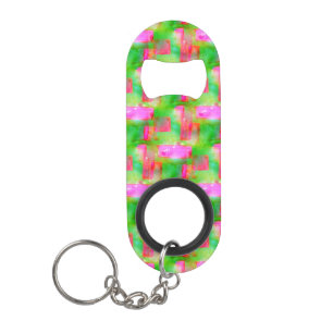 Zonlicht abstract geverfd geel, roze sleutelhanger flessenopener