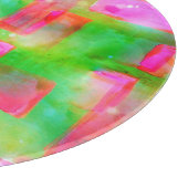 Zonlicht abstract geverfd geel, roze snijplank (Hoek)