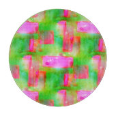 Zonlicht abstract geverfd geel, roze snijplank (Voorkant)