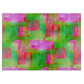 Zonlicht abstract geverfd geel, roze snijplank (Voorkant)