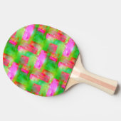 Zonlicht abstract geverfd geel, roze tafeltennisbatje (Zijkant)