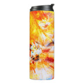 Zonlicht. Abstracte, prachtige multicolor heldere Thermosbeker (Gedraaid links)