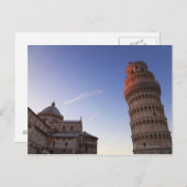 Zonlicht bovenaan de Leaning Tower van Pisa Briefkaart (Voorkant / Achterkant)