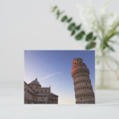 Zonlicht bovenaan de Leaning Tower van Pisa Briefkaart (Staand voorkant)
