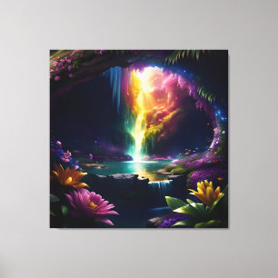 Zonlicht Cavern Bloem Beauty 2 Canvas Afdruk