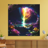 Zonlicht Cavern Bloem Beauty 2 Canvas Afdruk (Insitu (Woonkamer))