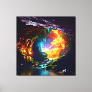 Zonlicht Cavern Bloem Beauty 8 Canvas Afdruk