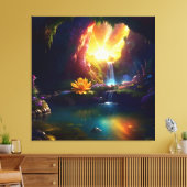 Zonlicht Cavern Bloem Schoonheid 1 Canvas Afdruk (Insitu (Woonkamer))