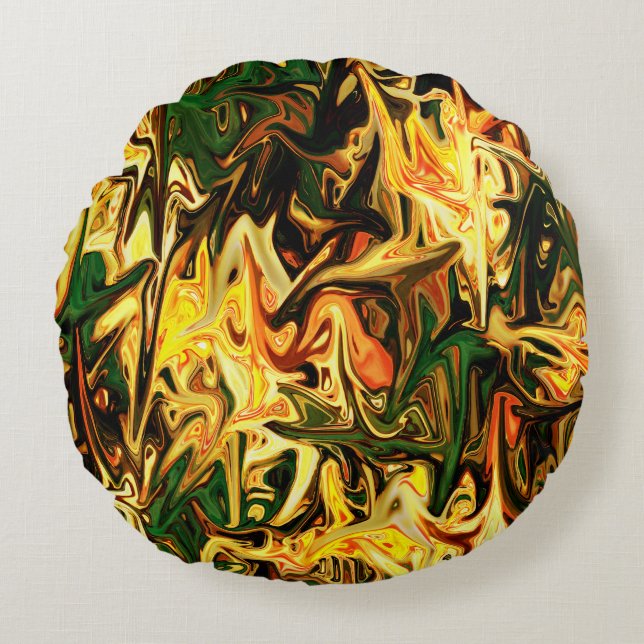 Zonlicht Dans........ Rond Kussen (Voorkant)