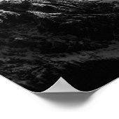 Zonlicht dat de bergen zwart en wit raakt poster (Hoek)