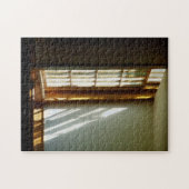 Zonlicht dat door het raam schijnt legpuzzel (Horizontaal)